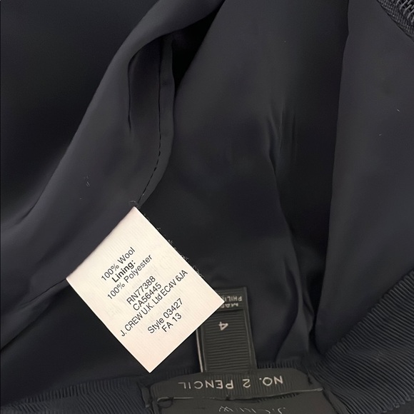 J. Crew No. 2 Pencil Gray Black Knee-Length Wool Skirt - Size 4 - Picture 13 of 13